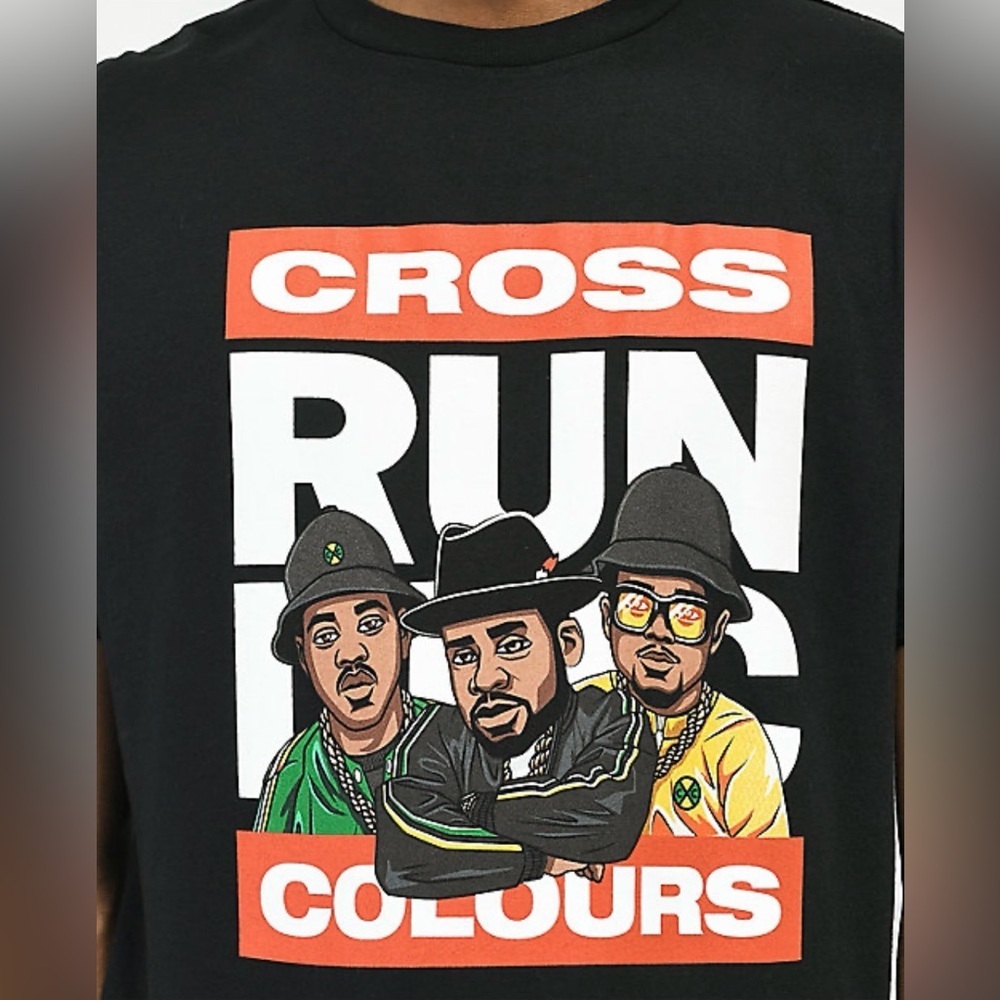 Men’s Cross Colours x Run DMC BBoyz Graphic Tee - Black - Picture 2 of 3